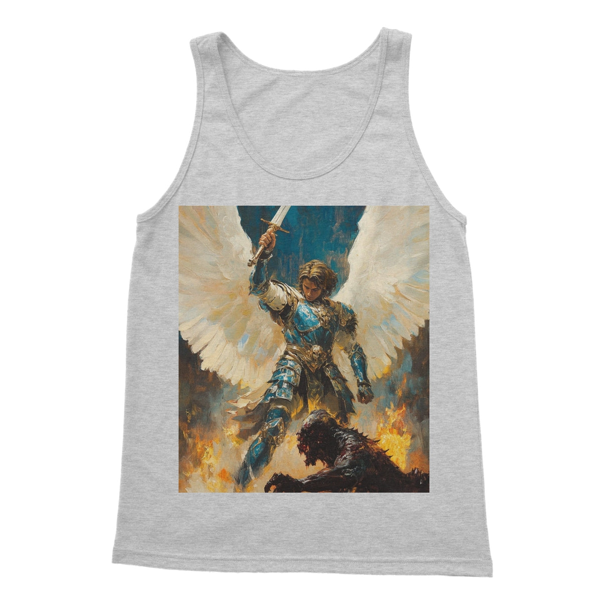 Angelic Defender Softstyle Tank Top Apparel Prodigi S Sports Grey