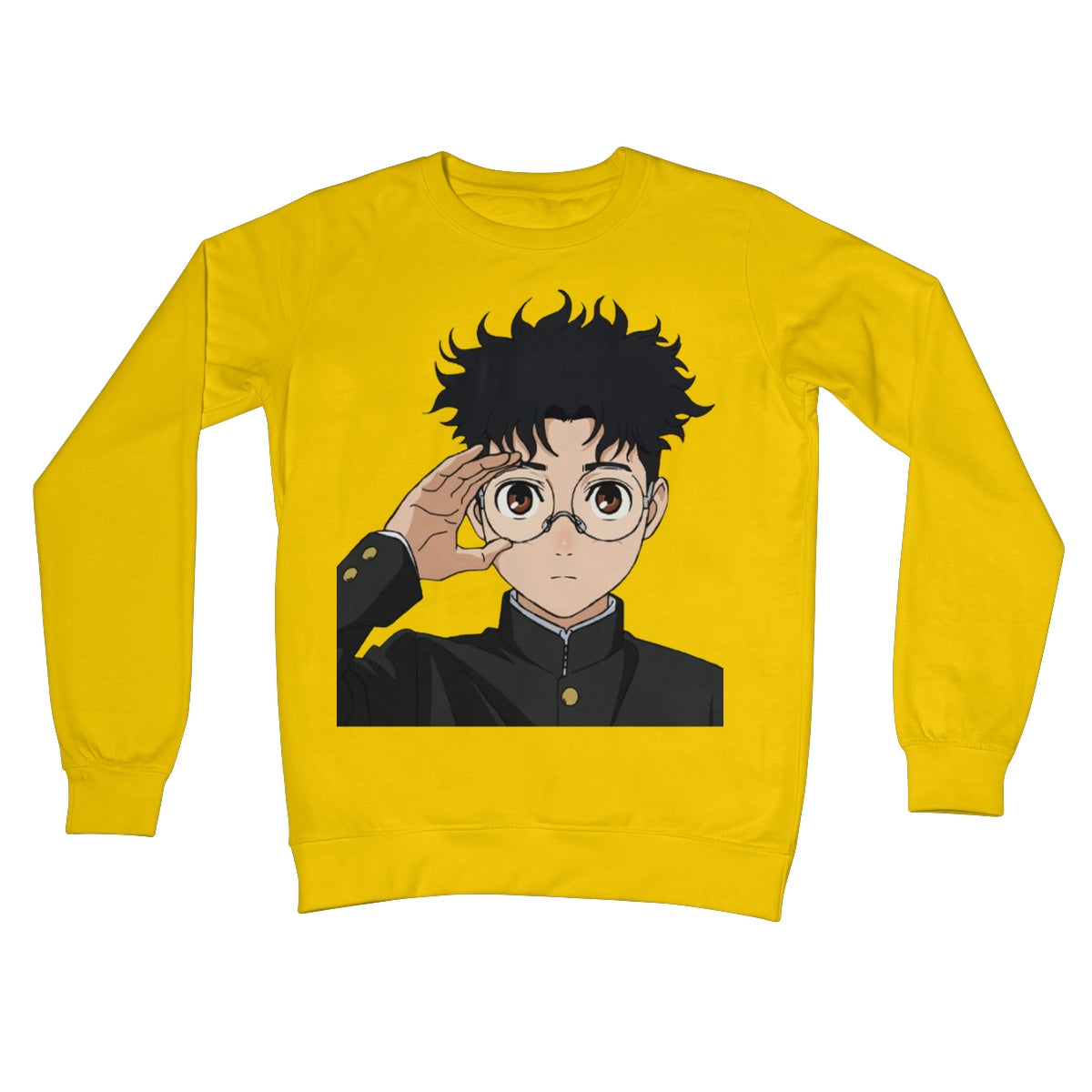 Dandadan: Okarun Crew Neck Sweatshirt Apparel Prodigi S Sun Yellow