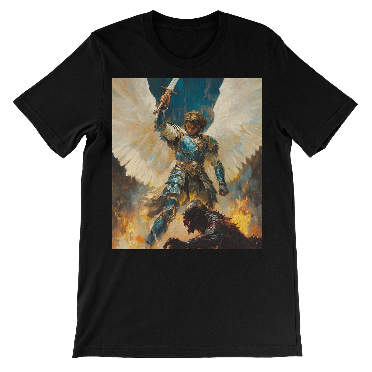 Angelic Defender Unisex Short Sleeve T-Shirt Apparel Prodigi S Black