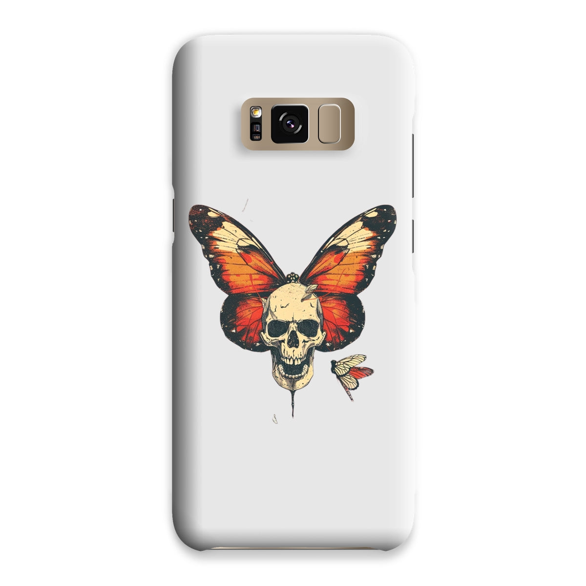 Butterfly With Skeleton Face Snap Phone Case Phone & Tablet Cases Prodigi Samsung Galaxy S8 Gloss 