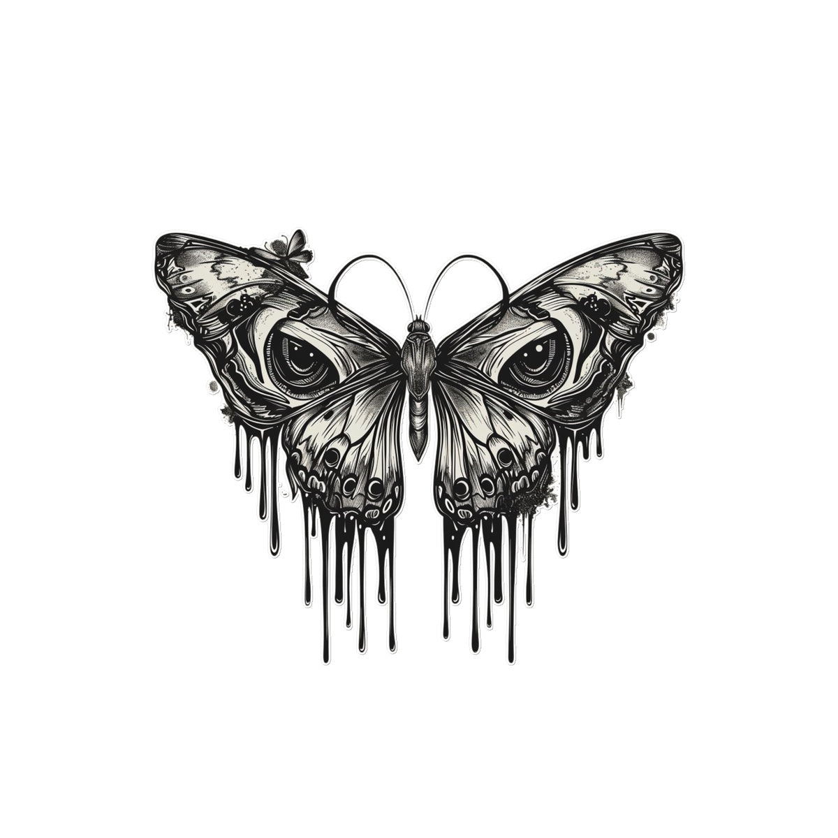 Rorschach Butterfly Tattoo (Temporary) Tattoos Prodigi 4"x6"  