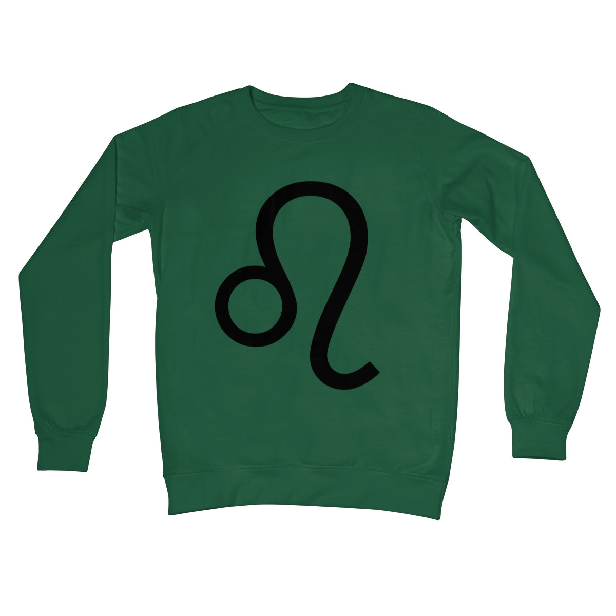 Leo Zodiac Sign Crew Neck Sweatshirt Apparel Prodigi S Bottle Green 