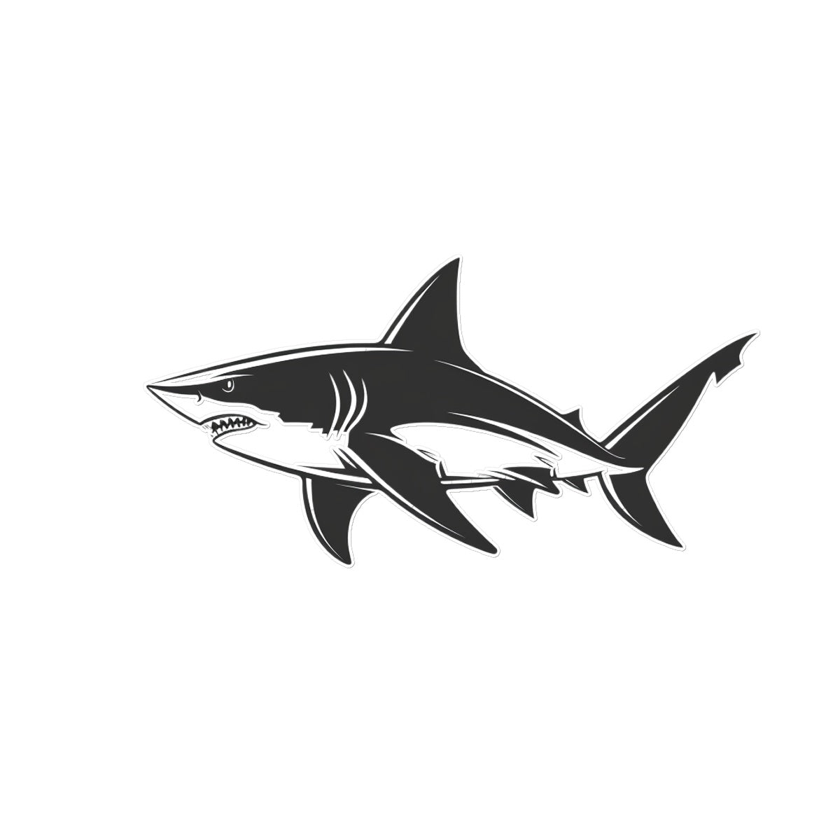 Great White Temporary Tattoo Tattoos Prodigi 12"x12"  