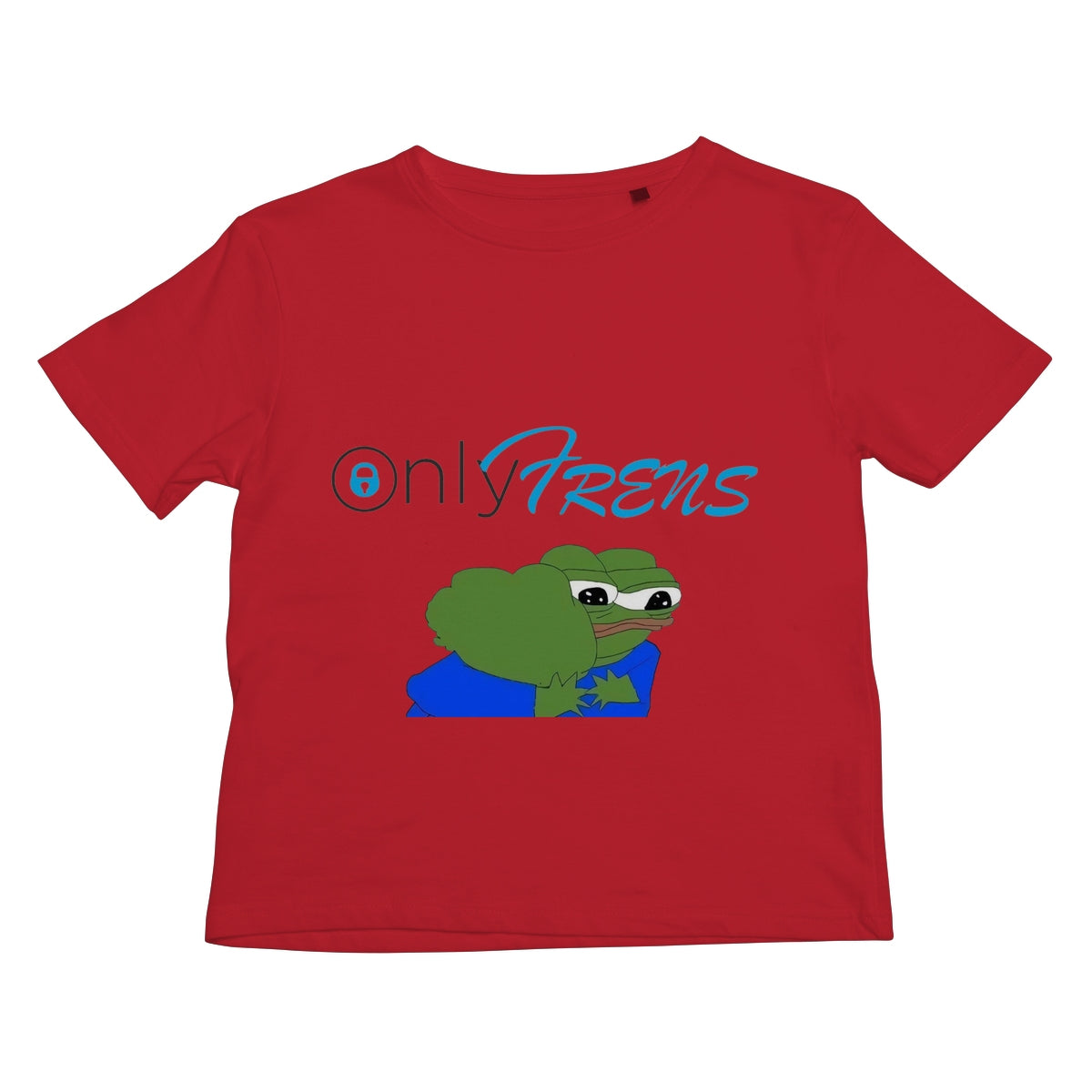 ONLY FRENS - GM PEPE FROG Kids T-Shirt Apparel Prodigi XS Red