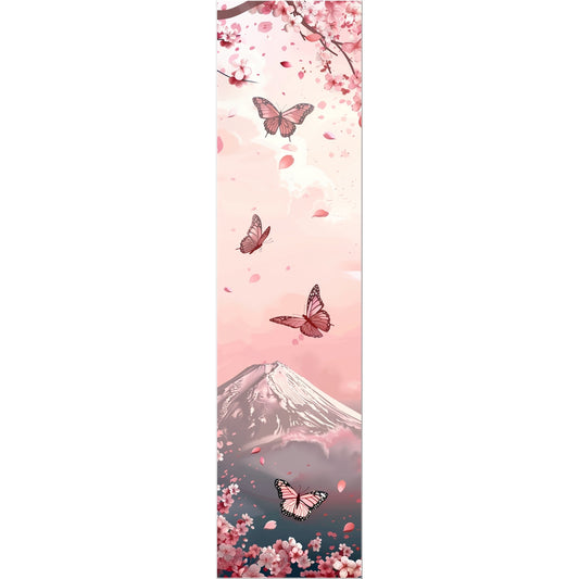 Mt. Fuji & Pink Cherry Blossoms Art Strip Butterfly Tattoo Tattoos Prodigi 2"x3"  