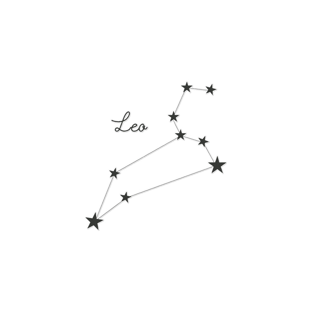 Leo Constellation Temporary Tattoo Tattoos Prodigi 4"x6"  