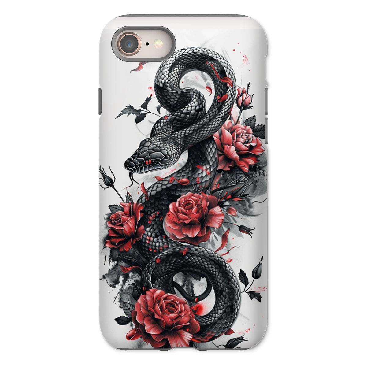 Snake & Roses  Tough Phone Case Phone & Tablet Cases Prodigi iPhone 8 Gloss 