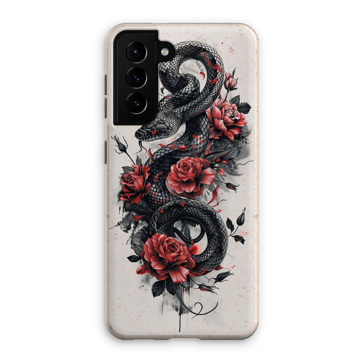 Snake & Roses  Eco Phone Case Phone & Tablet Cases Prodigi Samsung Galaxy S21 Matte 