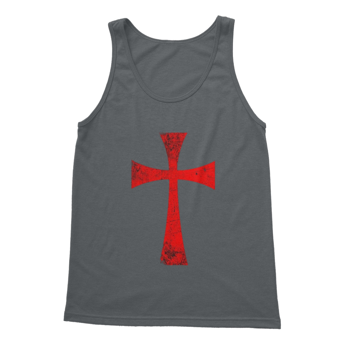 Christ Crusader Cross Softstyle Tank Top Apparel Prodigi S Charcoal