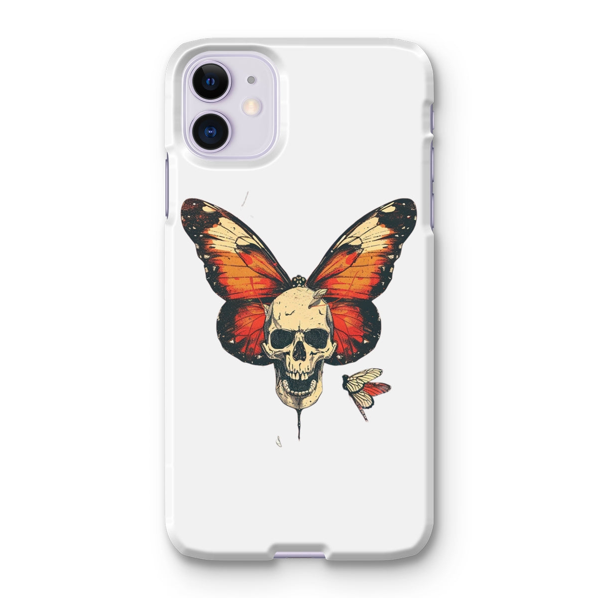 Butterfly With Skeleton Face Snap Phone Case Phone & Tablet Cases Prodigi iPhone 11 Gloss 