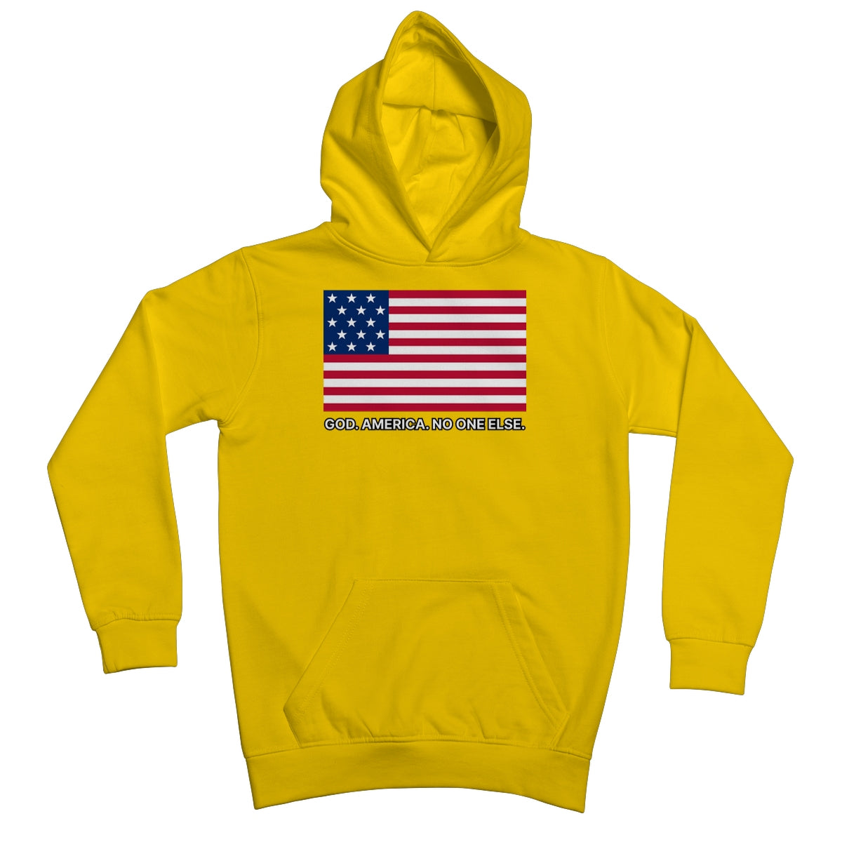 GOD. AMERICA. NO ONE ELSE. Kids Hoodie Apparel Prodigi