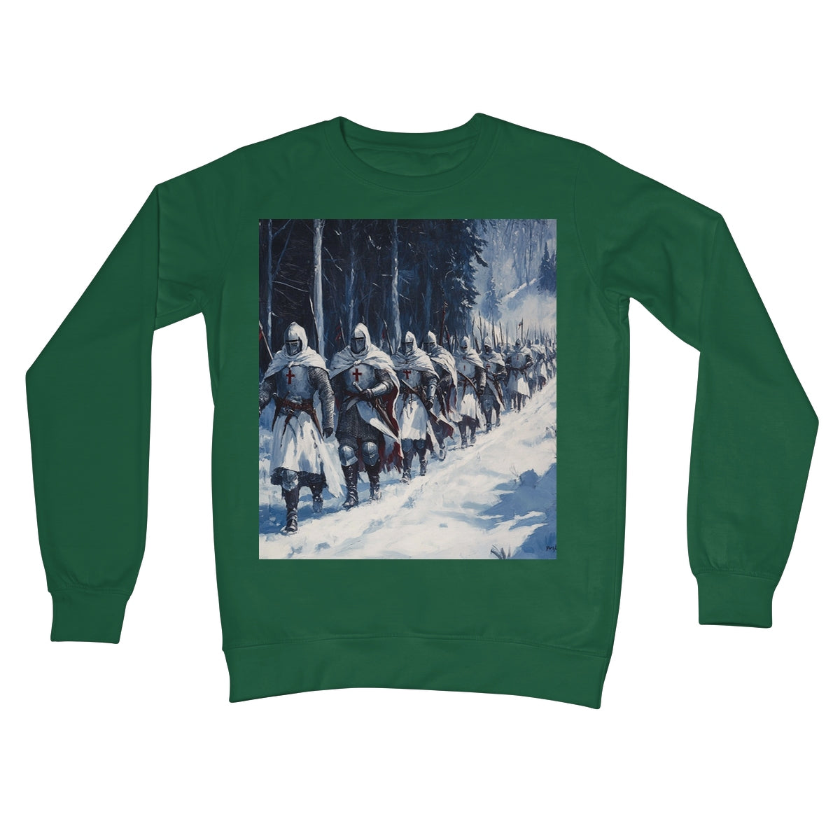 The Crusades 2.0 - V2 Crew Neck Sweatshirt Apparel Prodigi S Bottle Green