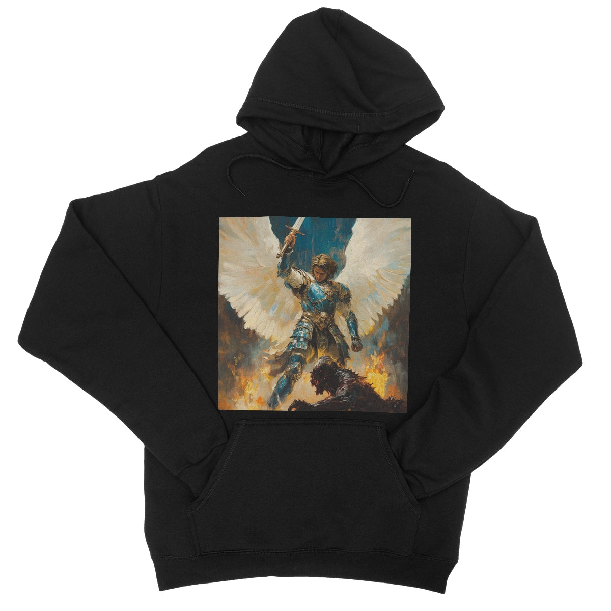 Angelic Defender College Hoodie Apparel Prodigi XS Jet Black