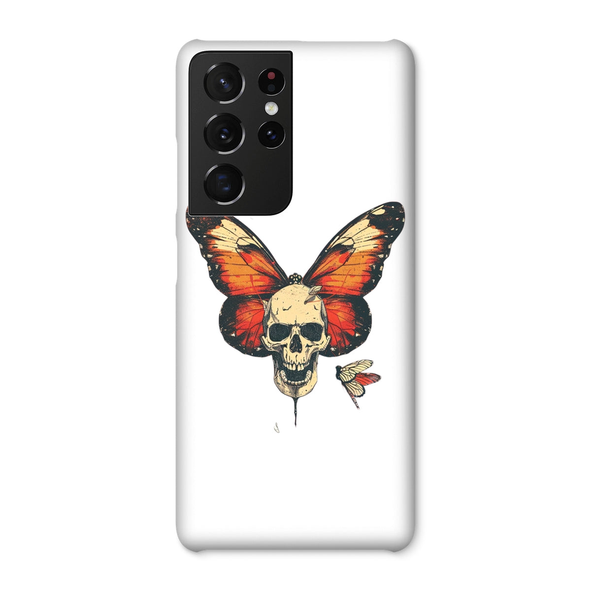 Butterfly With Skeleton Face Snap Phone Case Phone & Tablet Cases Prodigi Samsung Galaxy S21 Ultra Gloss 