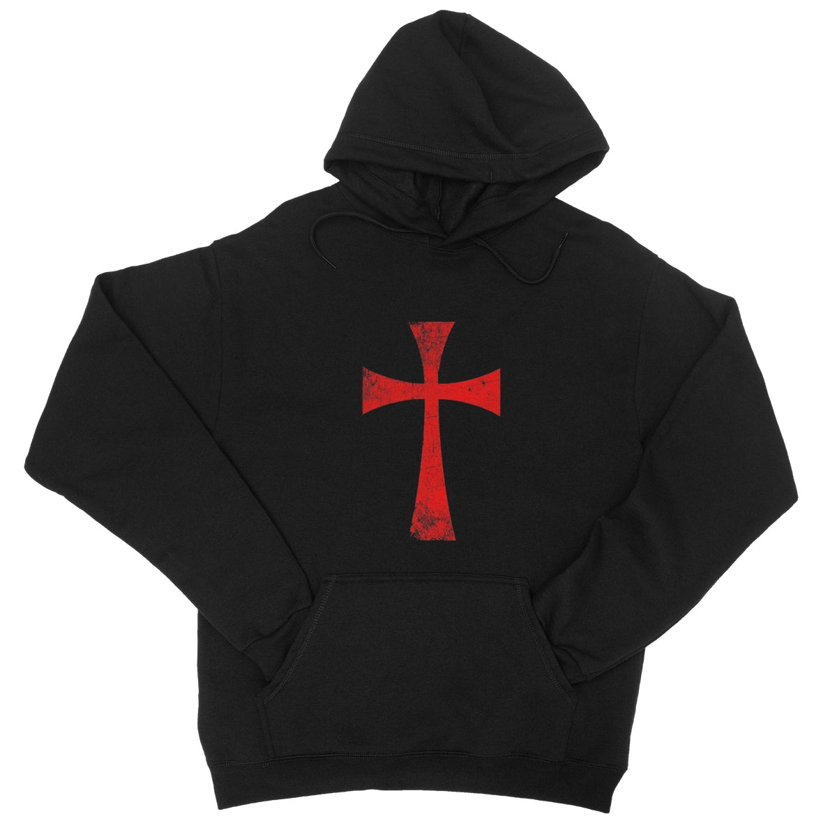 Christ Crusader Cross College Hoodie Apparel Prodigi XS Jet Black