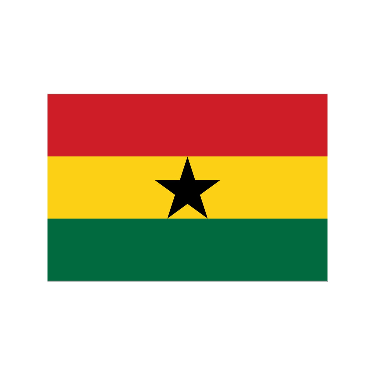 Ghana Flag Tattoo (Temporary) Tattoos Prodigi 3"x4"  