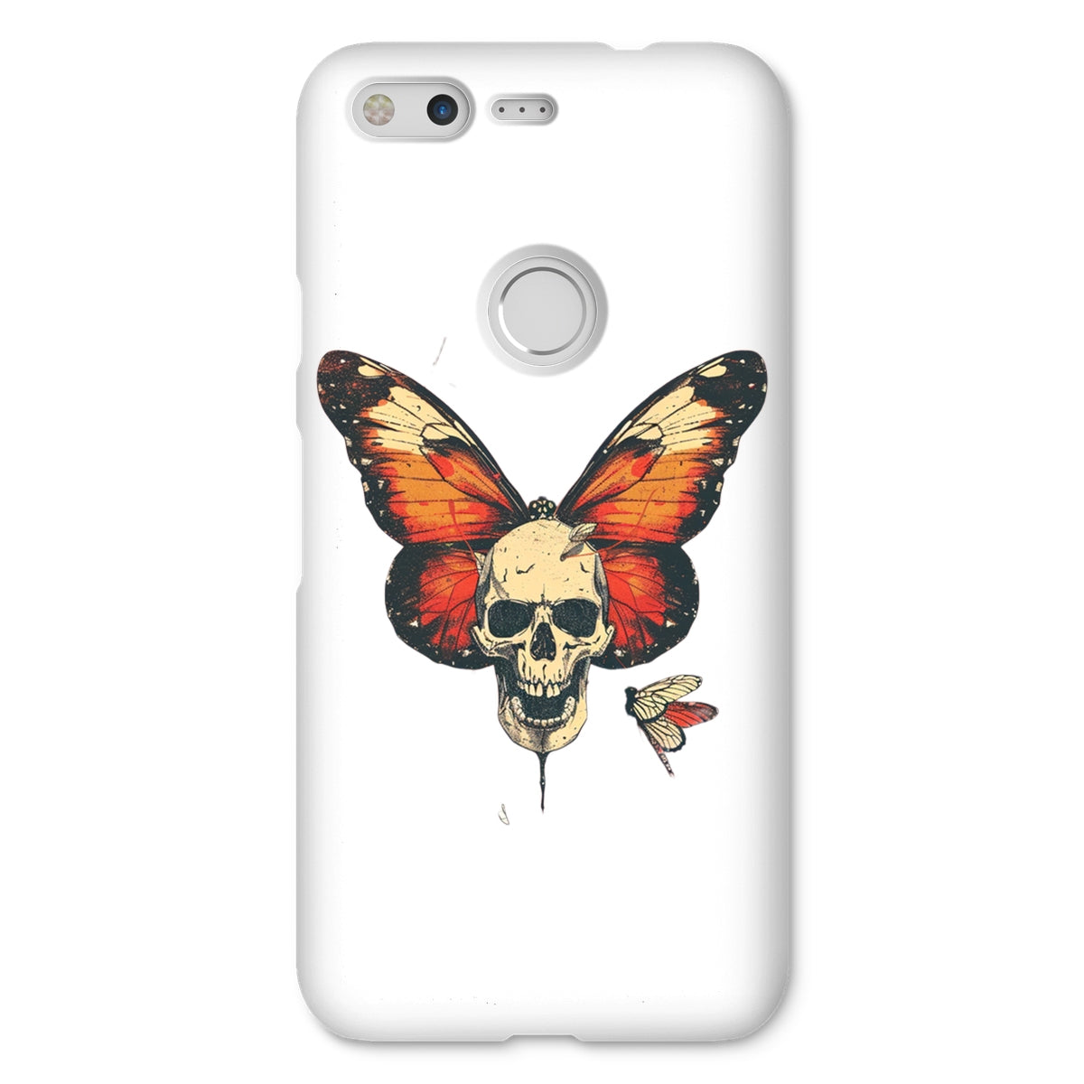 Butterfly With Skeleton Face Snap Phone Case Phone & Tablet Cases Prodigi Google Pixel Gloss 