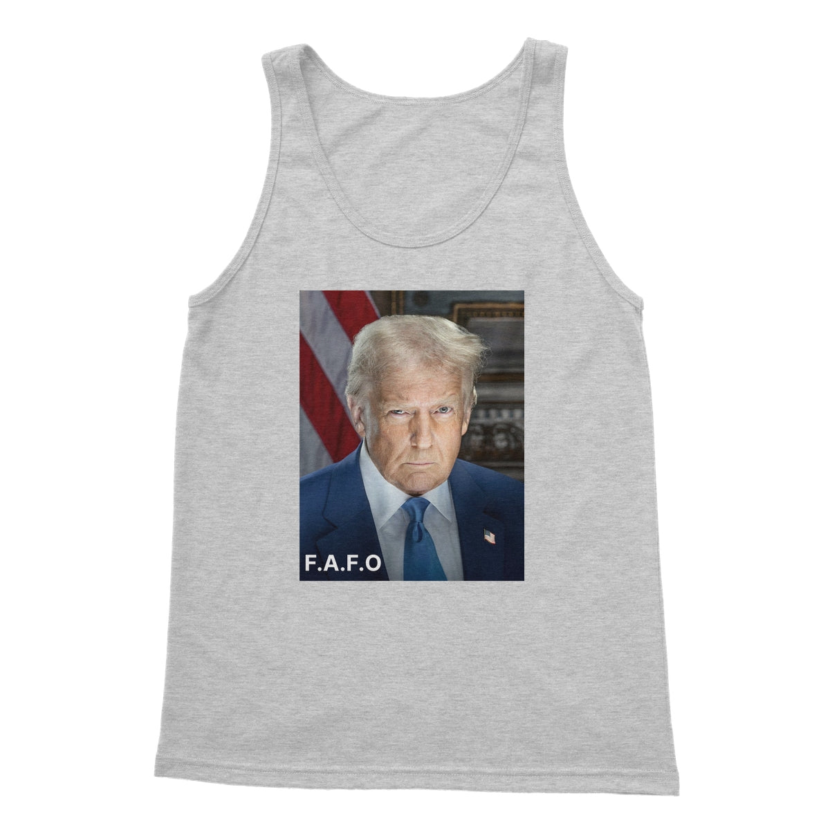 DONALD TRUMP - FAFO Softstyle Tank Top Apparel Prodigi S Sports Grey