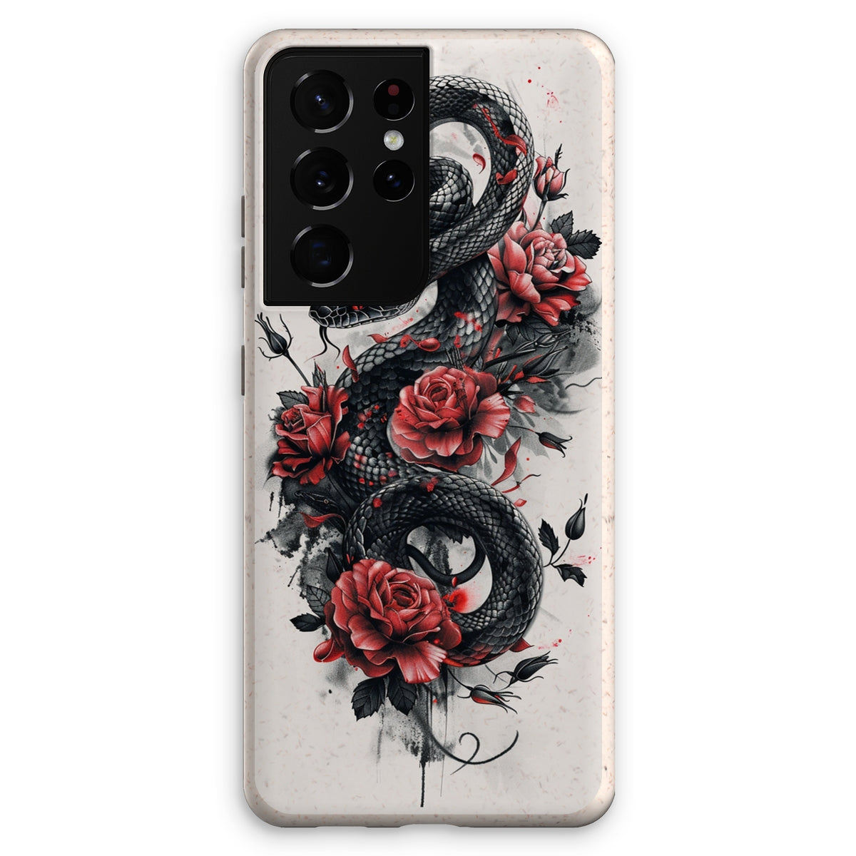 Snake & Roses  Eco Phone Case Phone & Tablet Cases Prodigi Samsung Galaxy S21 Ultra Matte 