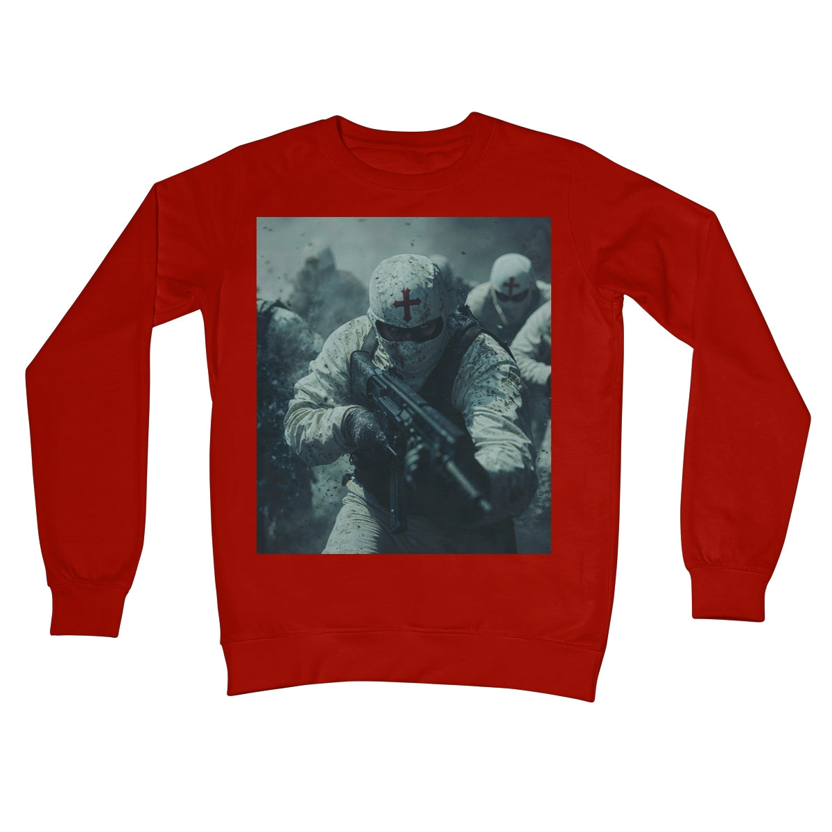 GODS Super Soldiers Crew Neck Sweatshirt Apparel Prodigi S Fire Red