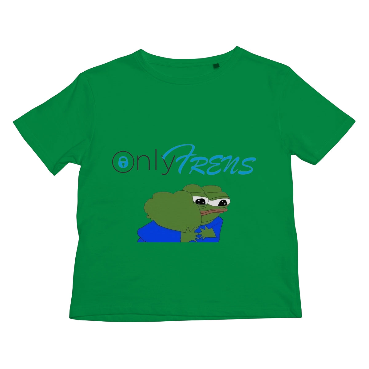 ONLY FRENS - GM PEPE FROG Kids T-Shirt Apparel Prodigi XS Irish Green