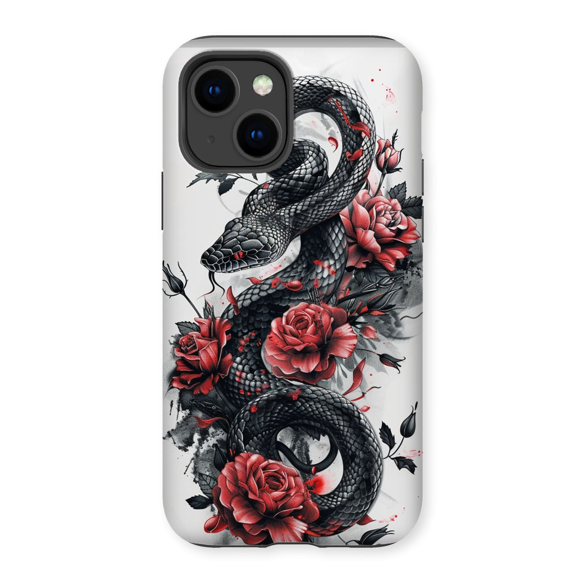 Snake & Roses  Tough Phone Case Phone & Tablet Cases Prodigi iPhone 14 Gloss 