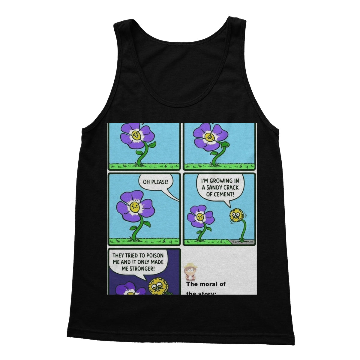 Be A Dandelion Meme Softstyle Tank Top Apparel Prodigi S Black