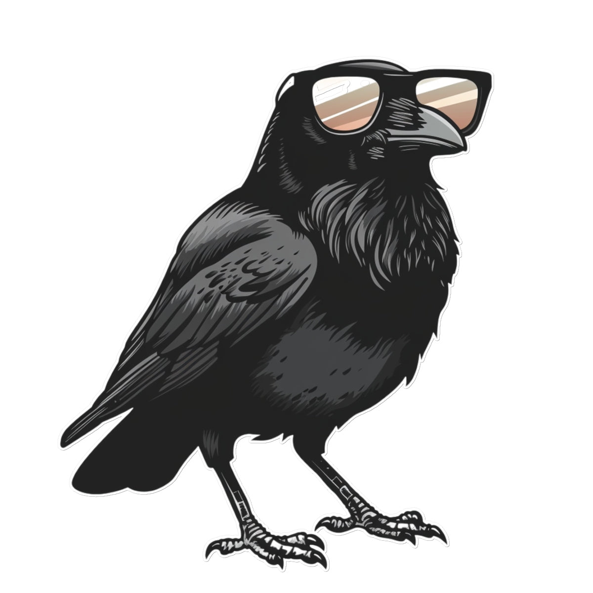 Too Cool For School Raven Temporary Tattoo Tattoos Prodigi 8"x8"  