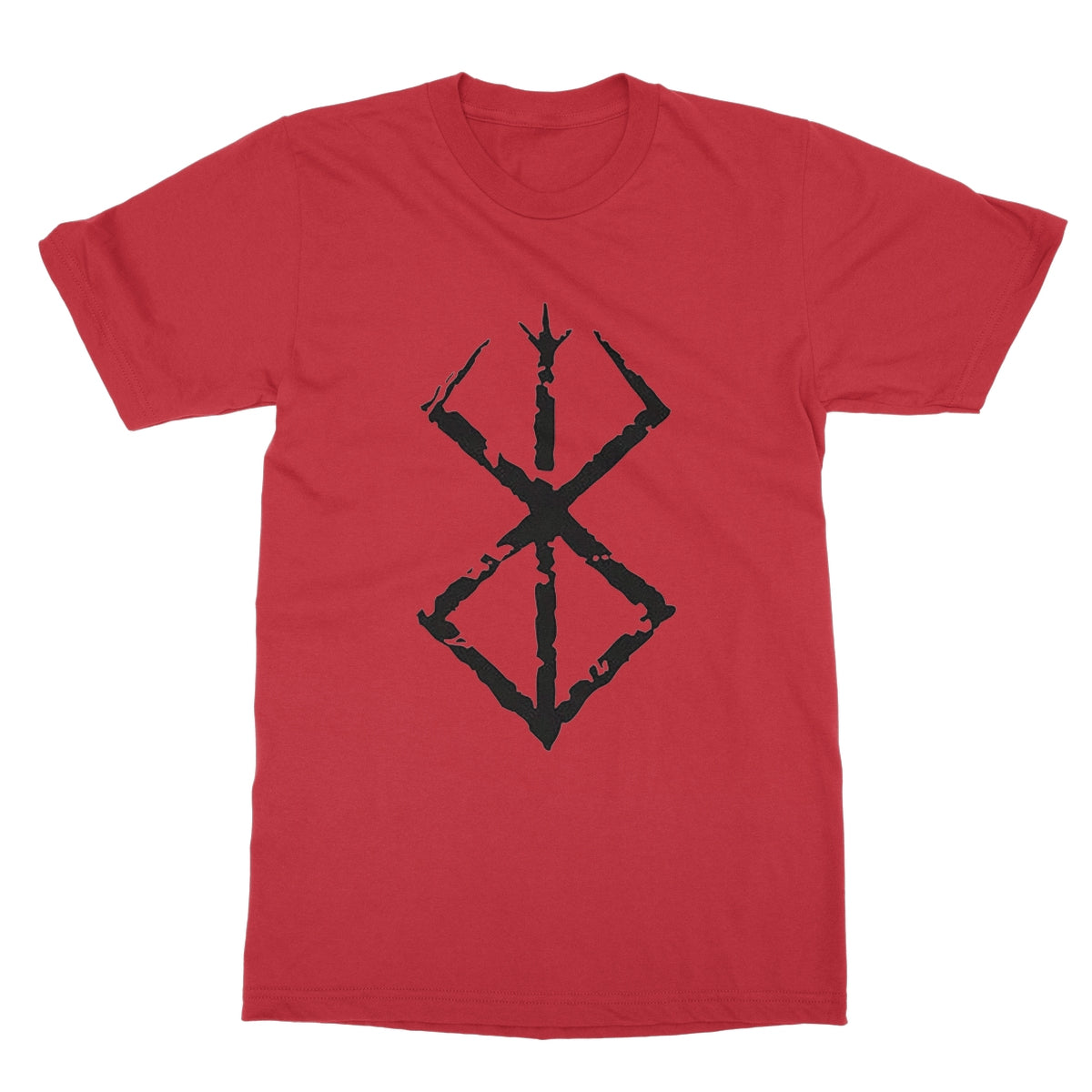 Black Berserk Brand of Sacrifice Softstyle T-Shirt Apparel Prodigi S Red 