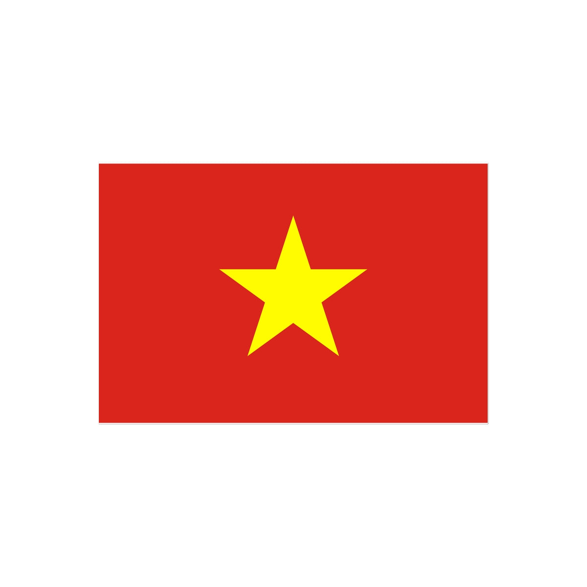 Vietnam Flag Tattoo (Temporary) Tattoos Prodigi 4"x6"  