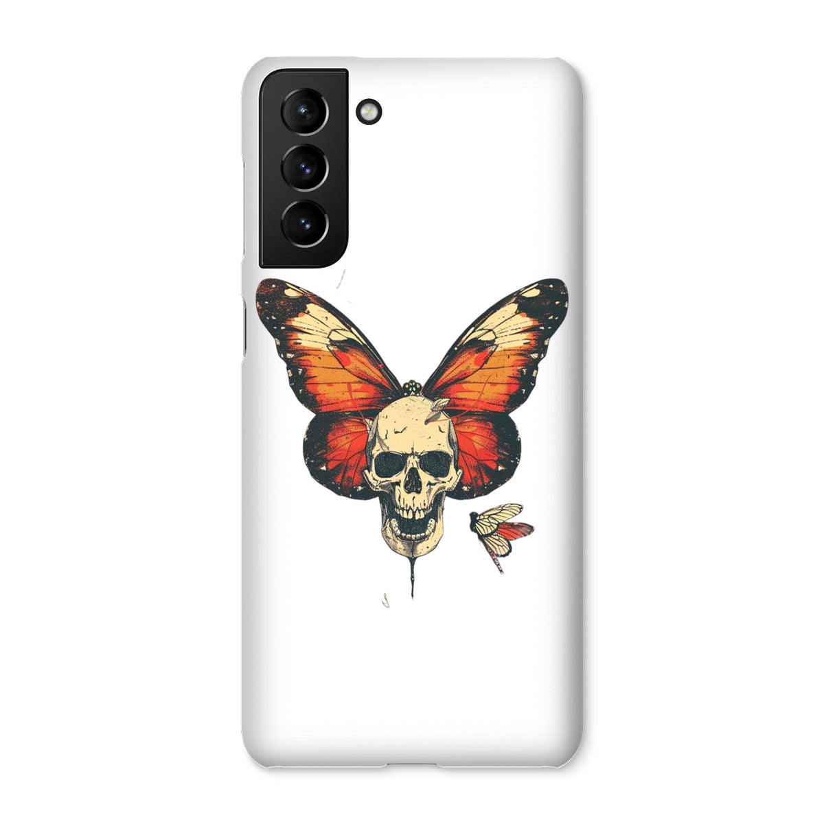 Butterfly With Skeleton Face Snap Phone Case Phone & Tablet Cases Prodigi Samsung Galaxy S21 Plus Gloss 