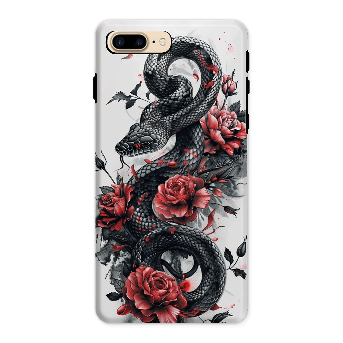 Snake & Roses  Tough Phone Case Phone & Tablet Cases Prodigi iPhone 8 Plus Gloss 