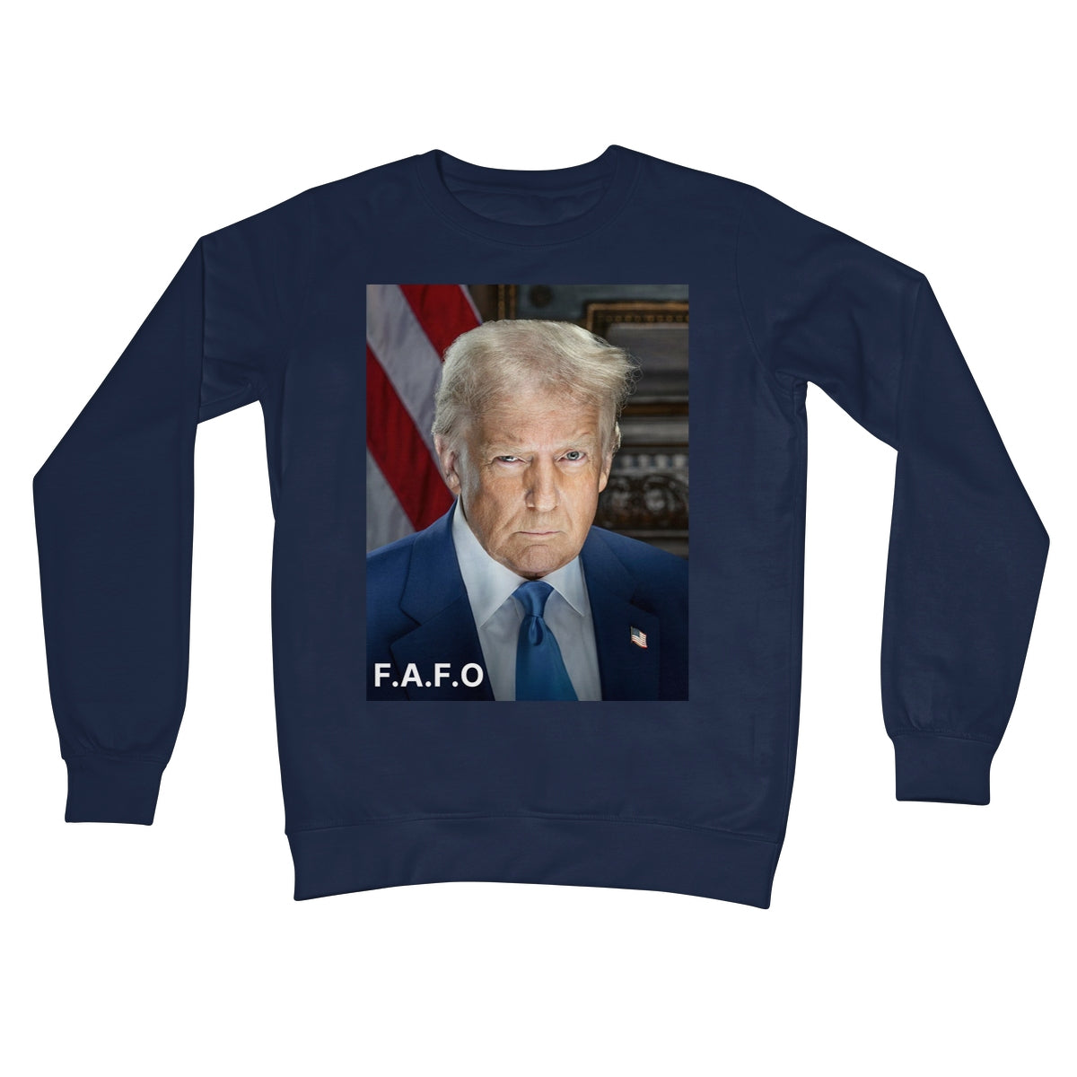 DONALD TRUMP - FAFO Crew Neck Sweatshirt Apparel Prodigi S Oxford Navy