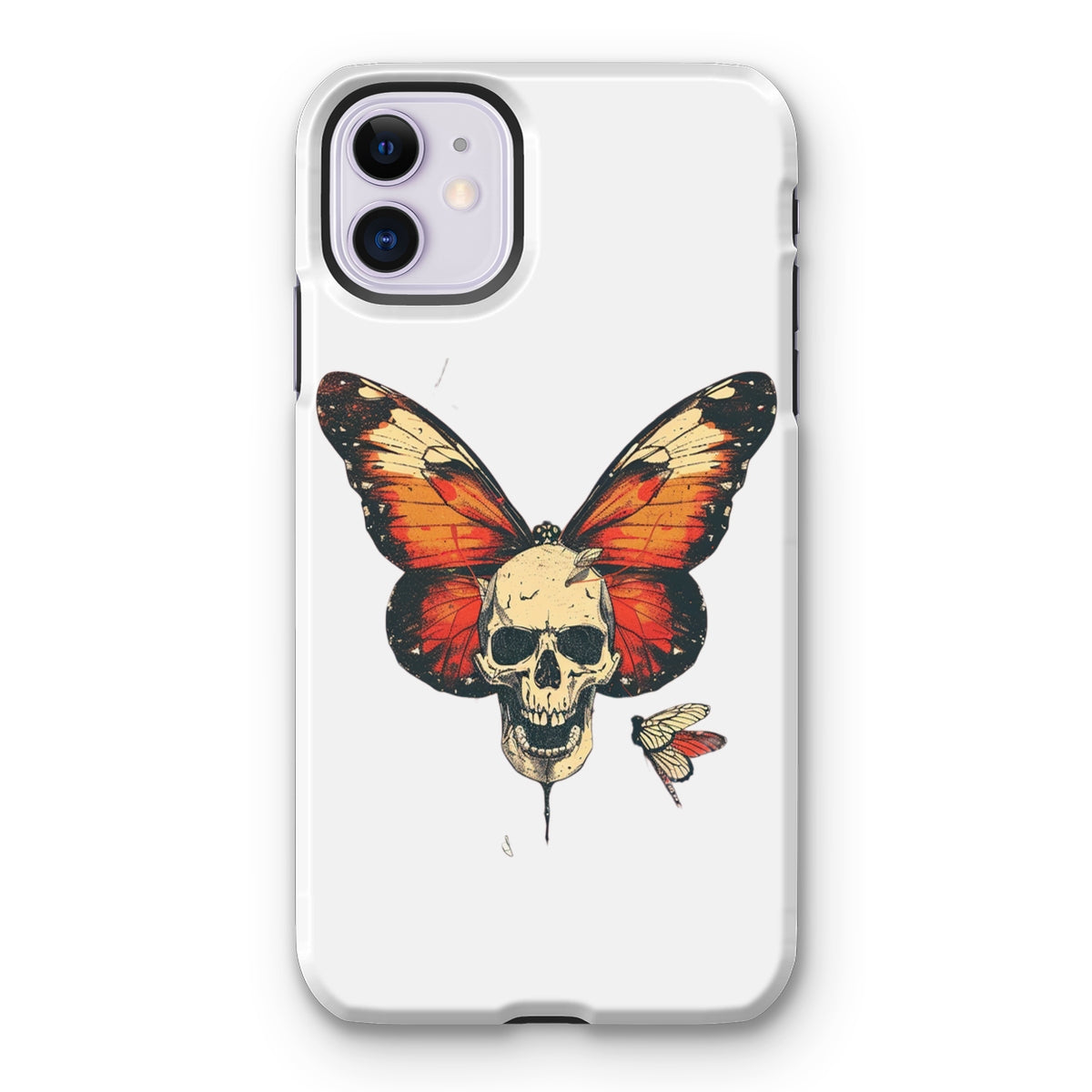 Butterfly With Skeleton Face Tough Phone Case Phone & Tablet Cases Prodigi iPhone 11 Gloss 