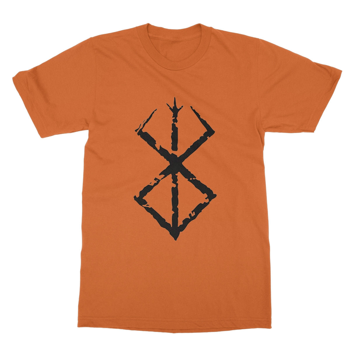 Black Berserk Brand of Sacrifice Softstyle T-Shirt Apparel Prodigi S Orange 