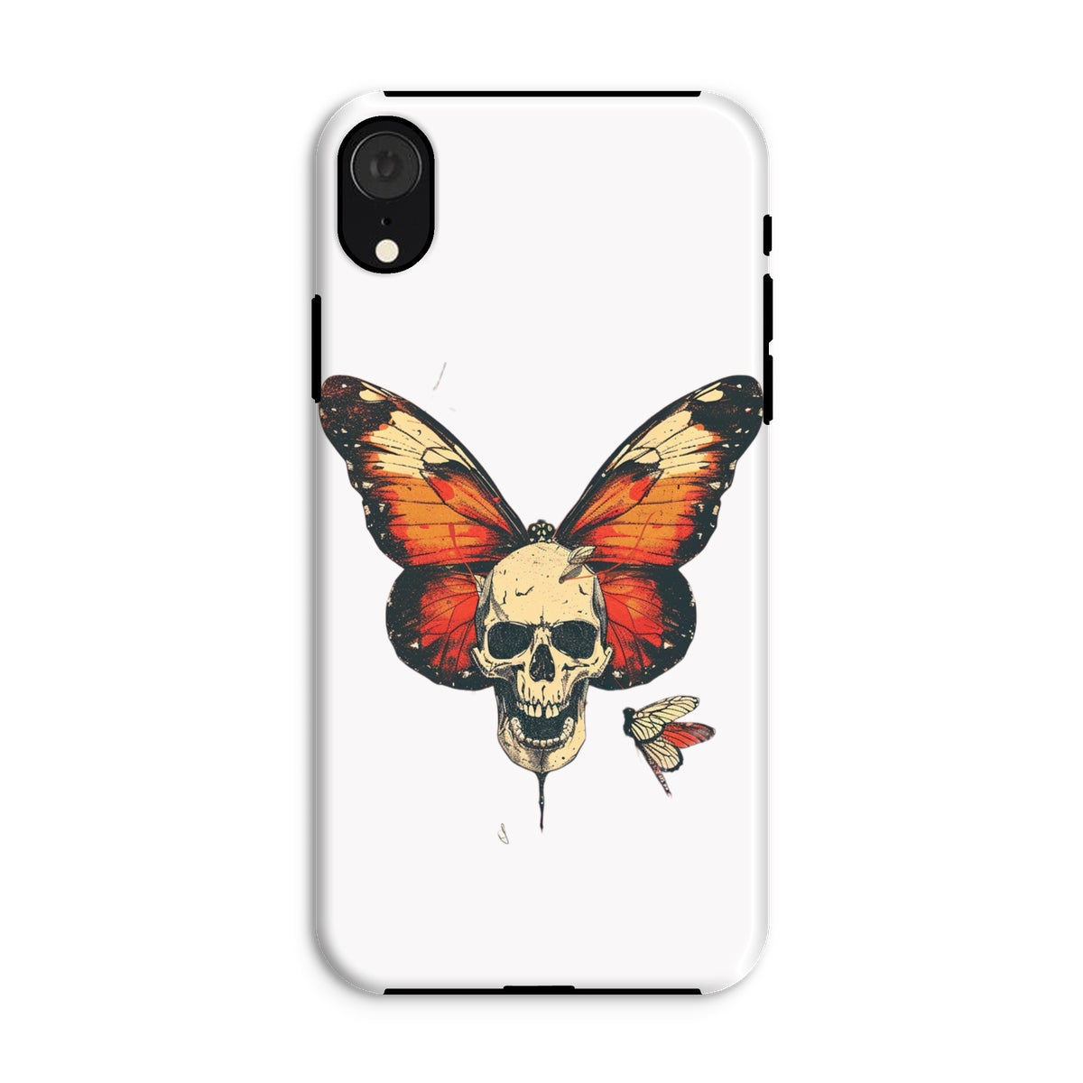 Butterfly With Skeleton Face Tough Phone Case Phone & Tablet Cases Prodigi iPhone XR Gloss 